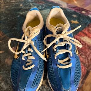Nike Blue and White Women’s Lace-Up Sneakers